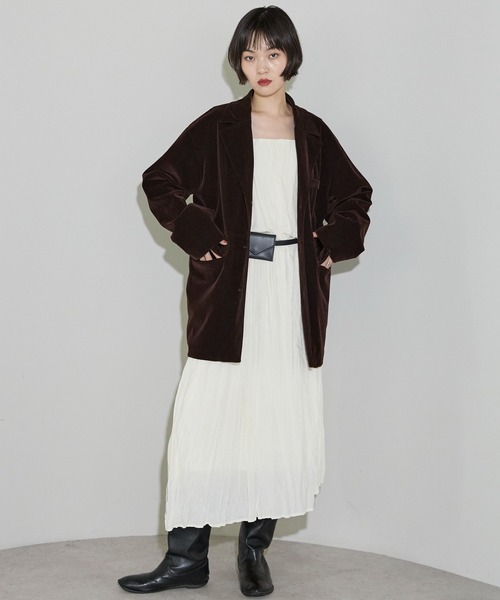 セール】ベロアテーラードジャケット（テーラードジャケット）｜leimn