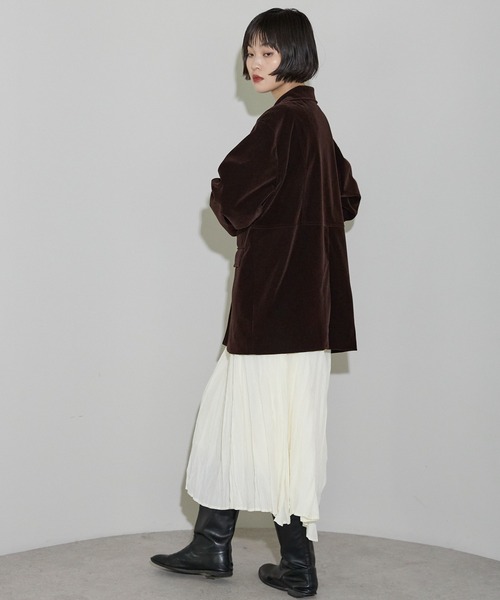 セール】ベロアテーラードジャケット（テーラードジャケット）｜leimn