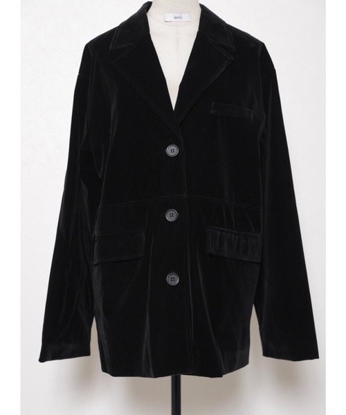 セール】ベロアテーラードジャケット（テーラードジャケット）｜leimn
