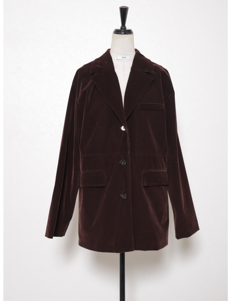 セール】ベロアテーラードジャケット（テーラードジャケット）｜leimn
