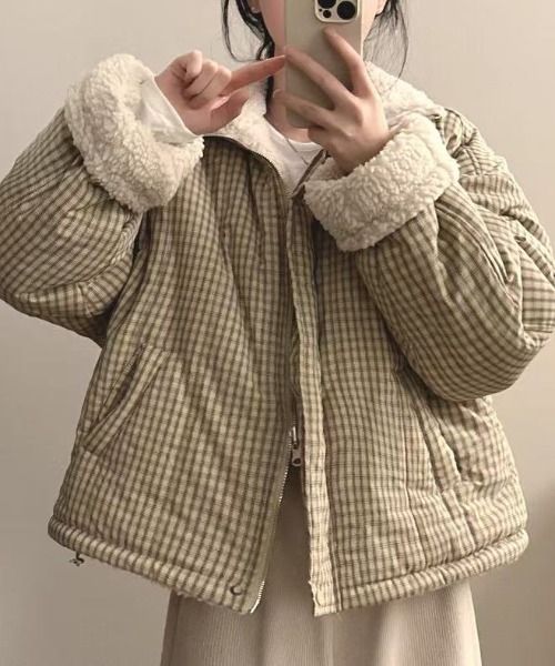 セール】新色追加/2way チェック柄ブルゾン（ブルゾン）｜AsRiRe