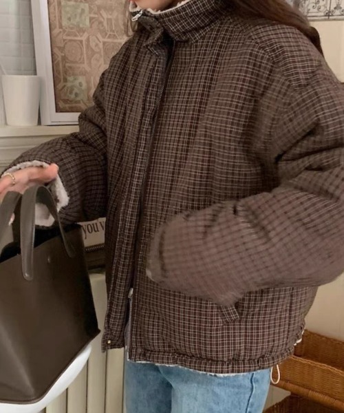 【セール】2way チェック柄ブルゾン（ブルゾン）｜AsRiRe（アスリレイ）