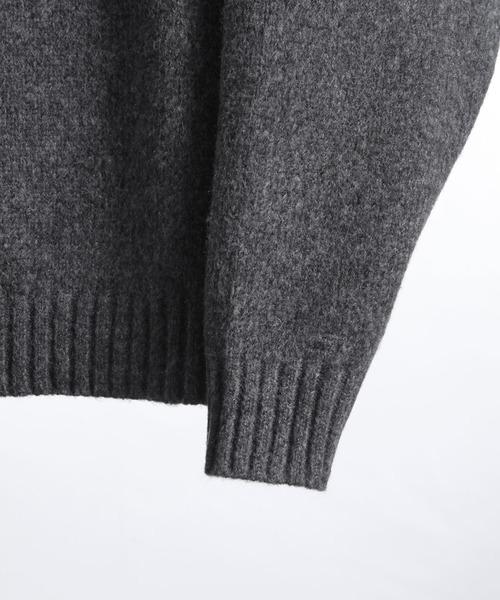 ZIP FIVE -White Line-(ジップファイブホワイトライン)の「【White Line】 リラックス フィット デイリー ニット / セーター(ニット/セーター・メンズ・オフホワイト/レッド/イエロー/ブルー/ブラック/チャコール・MEDIUM/LARGE/X-LARGE)」の15枚目の写真