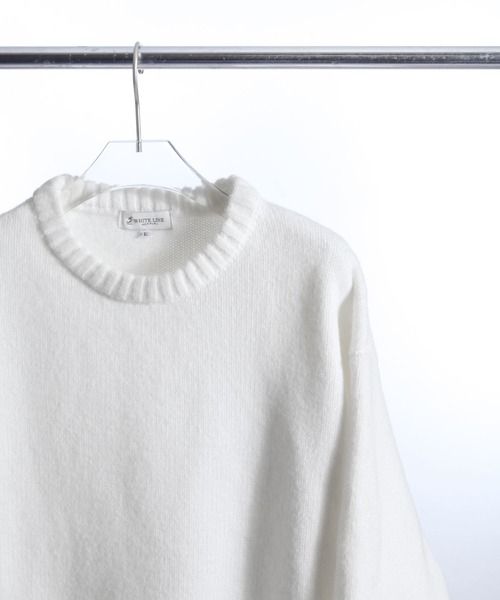 ZIP FIVE -White Line-(ジップファイブホワイトライン)の「【White Line】 リラックス フィット デイリー ニット / セーター(ニット/セーター・メンズ・オフホワイト/レッド/イエロー/ブルー/ブラック/チャコール・MEDIUM/LARGE/X-LARGE)」の7枚目の写真