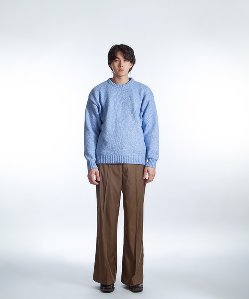 ZIP FIVE -White Line-(ジップファイブホワイトライン)の「【White Line】 リラックス フィット デイリー ニット / セーター(ニット/セーター・メンズ・オフホワイト/レッド/イエロー/ブルー/ブラック/チャコール・MEDIUM/LARGE/X-LARGE)」の21枚目の写真
