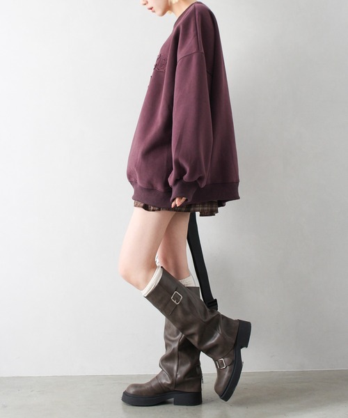 SpRay（スプレイ）の「貼付けロゴスウェット（スウェット・レディース・ボルドー/ブラック/チャコールグレー/グレー/モカ・FREE）」の10枚目の写真