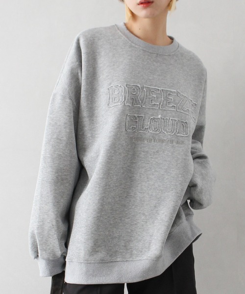 SpRay（スプレイ）の「貼付けロゴスウェット（スウェット・レディース・ボルドー/ブラック/チャコールグレー/グレー/モカ・FREE）」の14枚目の写真