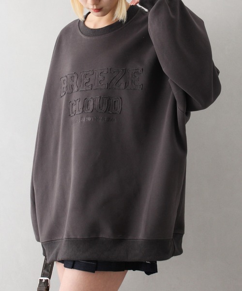 SpRay（スプレイ）の「貼付けロゴスウェット（スウェット・レディース・ボルドー/ブラック/チャコールグレー/グレー/モカ・FREE）」の22枚目の写真