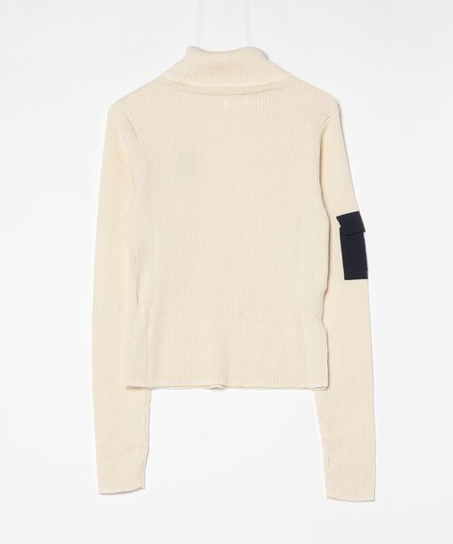 HTH（エイチティーエイチ）の「ribbed high neck（その他トップス・レディース・アッシュ/サックスブルー/オリーブ/アイボリー/レッド・フリー）」の6枚目の写真