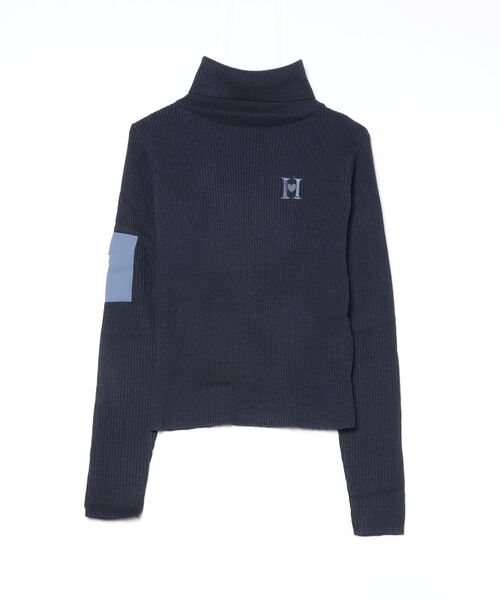 HTH（エイチティーエイチ）の「ribbed high neck（その他トップス・レディース・アッシュ/サックスブルー/オリーブ/アイボリー/レッド・フリー）」の13枚目の写真
