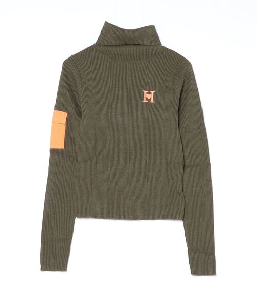 HTH（エイチティーエイチ）の「ribbed high neck（その他トップス・レディース・アッシュ/サックスブルー/オリーブ/アイボリー/レッド・フリー）」の11枚目の写真