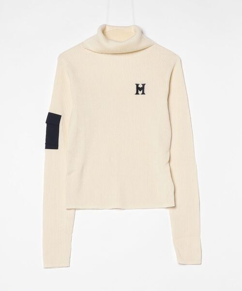 HTH（エイチティーエイチ）の「ribbed high neck（その他トップス・レディース・アッシュ/サックスブルー/オリーブ/アイボリー/レッド・フリー）」の14枚目の写真