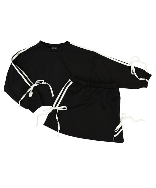 Bee des Bee（ビーデスビー）の「トレーナー＆スカート セットアップ（セットアップ・キッズ・ブラック/ライトブルー/グレー/ホワイト/ピンク・100cm/110cm/120cm/130cm/140cm/150cm）」の17枚目の写真