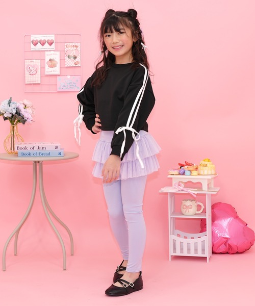 Bee des Bee（ビーデスビー）の「トレーナー＆スカート セットアップ（セットアップ・キッズ・ブラック/ライトブルー/グレー/ホワイト/ピンク・100cm/110cm/120cm/130cm/140cm/150cm）」の21枚目の写真