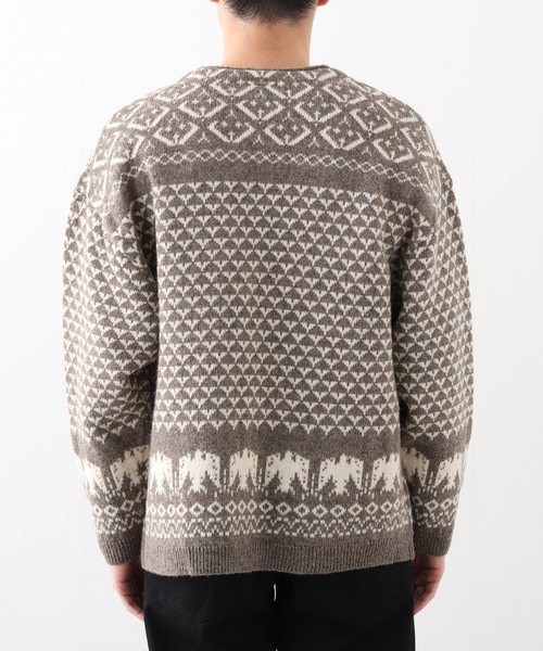 FILL THE BILL(フィルザビル)の「FILL THE BILL / フィルザビル SHETLAND NORDIC CARDIGAN 306-242024(カーディガン/ボレロ・メンズ・キャメル/ブラック・MEDIUM)」の9枚目の写真
