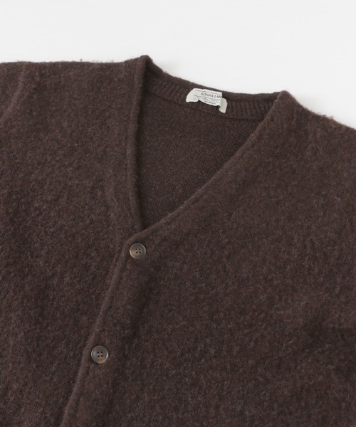 URBAN RESEARCH Sonny Label（アーバンリサーチサニーレーベル）の「モヘヤタッチVネックニットカーディガン（カーディガン/ボレロ・メンズ・グリーン/ダークブラウン/チャコールグレー/パープル・MEDIUM/LARGE）」の8枚目の写真