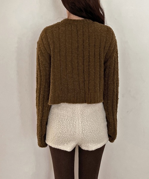 シャギーショートニットカーディガン/2025 SS COLLECTION
