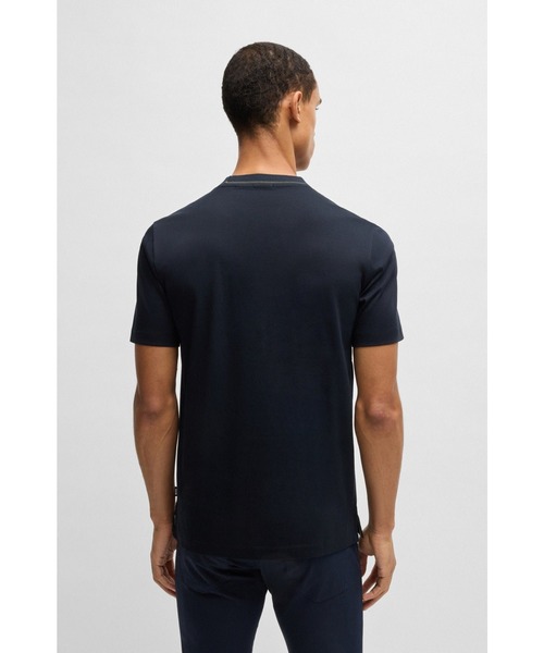 BOSS(ボス)の「シルケットコットン スリムフィットTシャツ ライン入りネック(Tシャツ/カットソー・メンズ・ダークブルー/ブラック/ライトピンク・S/XXL/XL/L/M/XXXL)」の10枚目の写真
