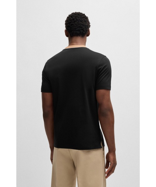 BOSS ボス 半袖　コットン ブラック/ブラウン S HUGO BOSS (ヒューゴボス) BOSS HOMEWEAR レーヨン混 BALANCE