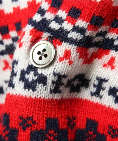 ivory court（アイボリーコート）の「7G SHEEP ノルディックパターンニット（カーディガン/ボレロ・メンズ・チャコールグレー/ネイビー・38/40）」の9枚目の写真