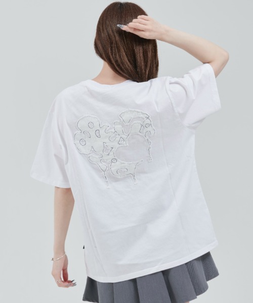★OY★EMBROIDERED HEART TEE - BLACK★正規品/直送料込 OY/オーワイ』 EMBROIDERED HEART TEE/エンブロイダーハート半袖