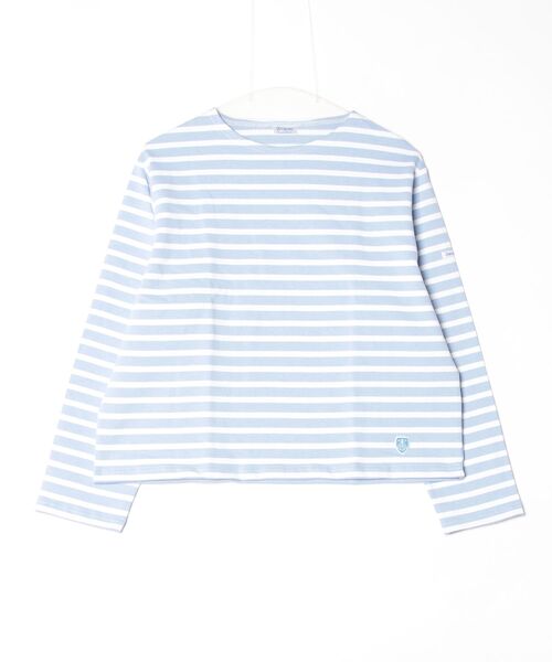 ORCIVAL（オーシバル）の「ORCIVAL/オーシバル　コットンロード　クルーネックロングスリーブプルオーバー　ボーダー　CREWNECK LONGSLEEVE P.O. BORDER　B259（Tシャツ/カットソー・レディース・ピンク/ブルー/ブラック/グリーン/スカイブルー・1）」の12枚目の写真