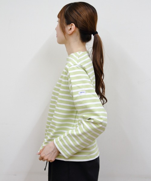 ORCIVAL（オーシバル）の「ORCIVAL/オーシバル　コットンロード　クルーネックロングスリーブプルオーバー　ボーダー　CREWNECK LONGSLEEVE P.O. BORDER　B259（Tシャツ/カットソー・レディース・ピンク/ブルー/ブラック/グリーン/スカイブルー・1）」の16枚目の写真