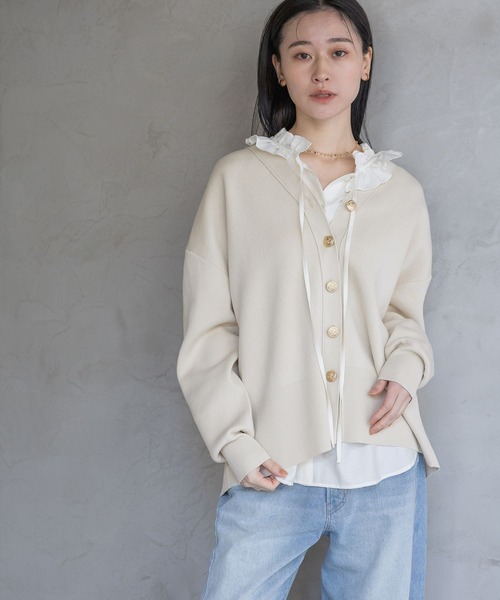 スポンディッシュVカーディガン（カーディガン/ボレロ）｜A part by