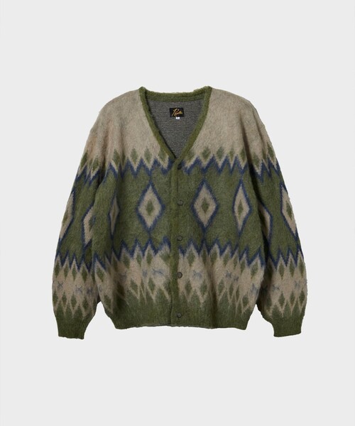 Needles（ニードルス）の「【NEEDLES/ニードルズ】Mohair Cardigon - Diamond（カーディガン/ボレロ・メンズ・オリーブ・S/M/L）」の11枚目の写真