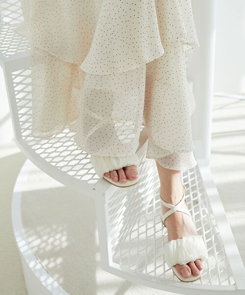 MAJESTIC LEGON（マジェスティックレゴン）の「浴衣にも♪【お気に入り15,000件超/高レビュー★★★★★】シアーギャザーサンダル（サンダル・レディース・ブラック系その他2/アイボリー/オフホワイト/ベージュ/ブラック/チャコールグレー/ピンク・SMALL/LARGE/MEDIUM/XXL/X-LARGE）」の17枚目の写真