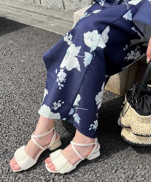 MAJESTIC LEGON（マジェスティックレゴン）の「浴衣にも♪【お気に入り15,000件超/高レビュー★★★★★】シアーギャザーサンダル（サンダル・レディース・ブラック系その他2/アイボリー/オフホワイト/ベージュ/ブラック/チャコールグレー/ピンク・SMALL/LARGE/MEDIUM/XXL/X-LARGE）」の20枚目の写真