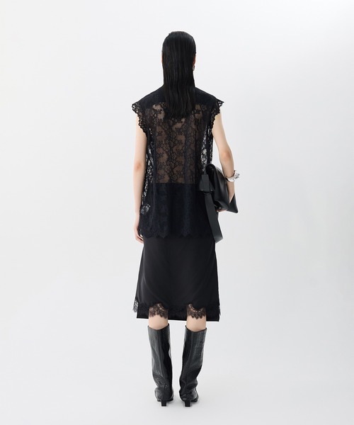 JNBY（ジェーエヌビーワイ）の「Sheer Lace Shirt / シアーレースシャツ（シャツ/ブラウス・レディース・ブラック・36/38/40）」の6枚目の写真