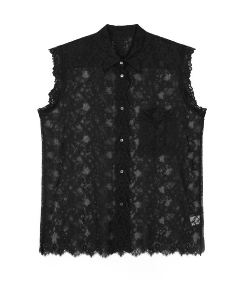JNBY（ジェーエヌビーワイ）の「Sheer Lace Shirt / シアーレースシャツ（シャツ/ブラウス・レディース・ブラック・36/38/40）」の7枚目の写真