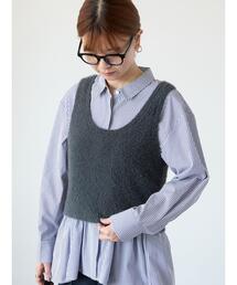 Lugnoncure | 前後2WAYフェザーニットビスチェ(ニット/セーター)