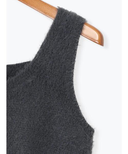 Lugnoncure（ルノンキュール）の「前後2WAYフェザーニットビスチェ（ニット/セーター・レディース・オフホワイト/チャコールグレー・F）」の14枚目の写真