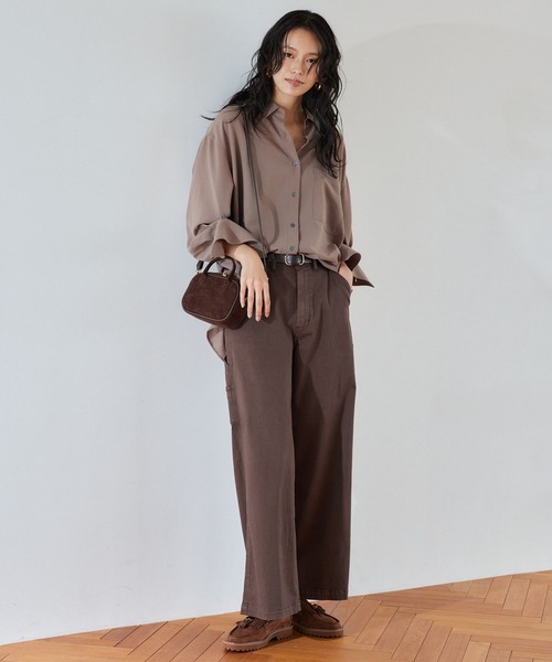 PICCADILLY(ピカデリー)の「BARNYARDSTORM / PICCADILLY別注 / ペインターワイドパンツ(その他パンツ・レディース・オフホワイト/チャコールグレー/ライトグレー/ブラウン・S/M/L)」の18枚目の写真