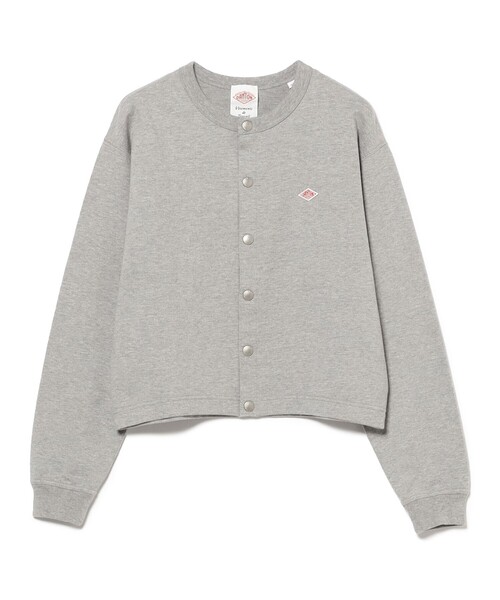 DANTON グレー ボタン付きカーディガン　44 DANTON（ダントン）の「DANTON / COTTON TERRY CREW NECK CARDIGAN