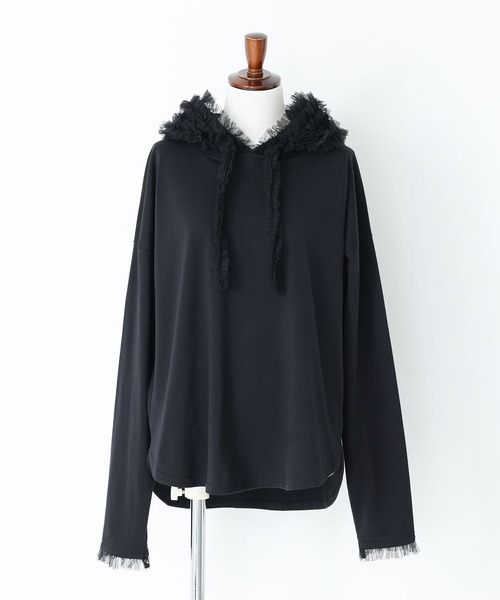 somari imagination(ソマリ イマジネーション)の「『チュールフードカットソー』(Tシャツ/カットソー・レディース・ブラック/オフホワイト・1/2)」の19枚目の写真