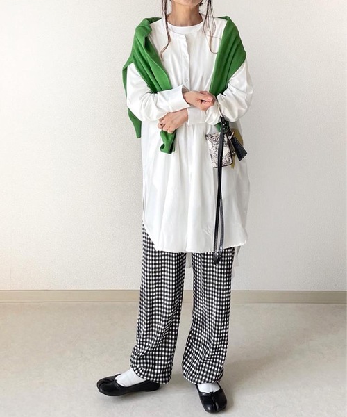 aquagarage（アクアガレージ）の「長袖ニットアンサンブル2点セット（カーディガン/ボレロ・レディース・イエロー/ベージュ/レンガ/グリーン/レッド/ライトグレー/グレイッシュベージュ/ライトピンク/ブラック/オフホワイト・L/M）」の16枚目の写真