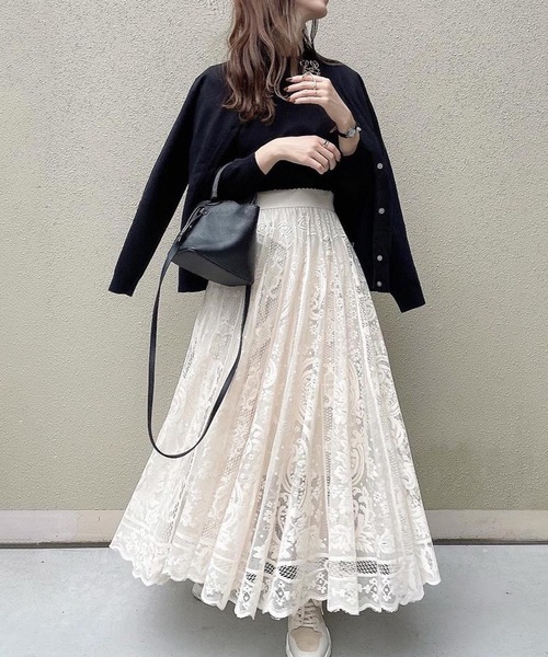 aquagarage（アクアガレージ）の「長袖ニットアンサンブル2点セット（カーディガン/ボレロ・レディース・イエロー/ベージュ/レンガ/グリーン/レッド/ライトグレー/グレイッシュベージュ/ライトピンク/ブラック/オフホワイト・L/M）」の22枚目の写真