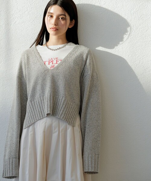 VIS（ビス）の「プリントアソートロンT（Tシャツ/カットソー・レディース・ライトグレー/ホワイト/ホワイト系その他・FREE）」の8枚目の写真