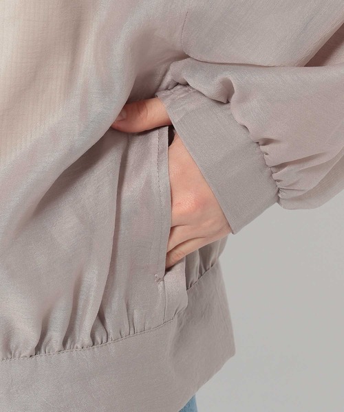 mysty woman（ミスティウーマン）の「シアージップブルゾン  286626（ブルゾン・レディース・ブラック/モカ/アイボリー・FREE）」の17枚目の写真