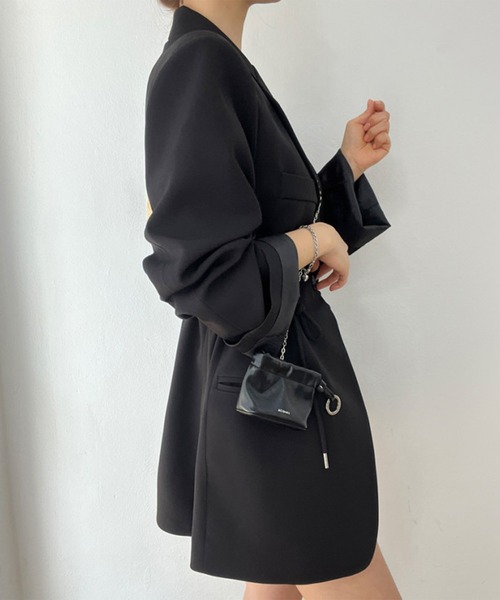 Jasmine Grandiflorum（ジャスミングランディフローラム）の「【Jasmine】ドロストテーラードシャケット（テーラードジャケット・レディース・ベージュ/ブラック・FREE）」の9枚目の写真