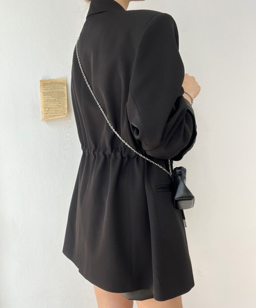 Jasmine Grandiflorum（ジャスミングランディフローラム）の「【Jasmine】ドロストテーラードシャケット（テーラードジャケット・レディース・ベージュ/ブラック・FREE）」の10枚目の写真