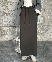 マキシ丈 ロング ドローストリング」に該当するスカートファッション