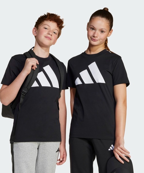 adidas（アディダス）の「エッセンシャルズ 半袖Tシャツ キッズ / アディダス adidas（Tシャツ/カットソー・キッズ・レッド/ブラック・160/150/140/130）」の2枚目の写真
