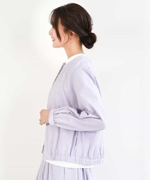 MK MICHEL KLEIN（エムケーミッシェルクラン）の「ポコポコノーカラーブルゾン/洗える（ブルゾン）」