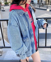 INGNI｜イングのデニムジャケット（ブルー・ネイビー/青色系・フード