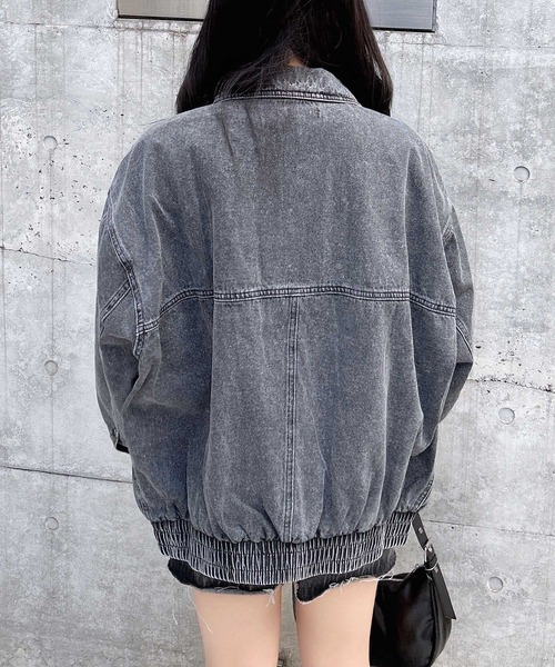 INGNI（イング）の「BIGデニムジップジャケット（デニムジャケット・レディース・ブルー系1/ブルー系その他/ブラック系その他3・M）」の8枚目の写真