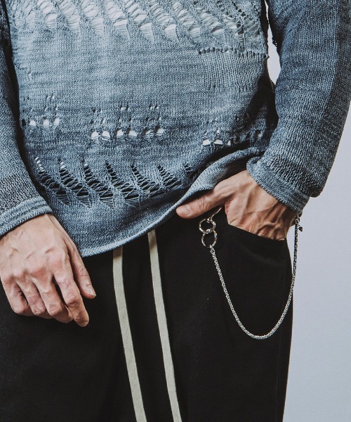 NO ID.（ノーアイディ）の「mko12641- ﾋﾞｻﾞﾝﾁﾝｳｫﾚｯﾄﾁｪｰﾝ（ウォレットチェーン・メンズ・シルバー・ONE SIZE）」の3枚目の写真